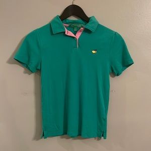Masters girls large green polo 10-12